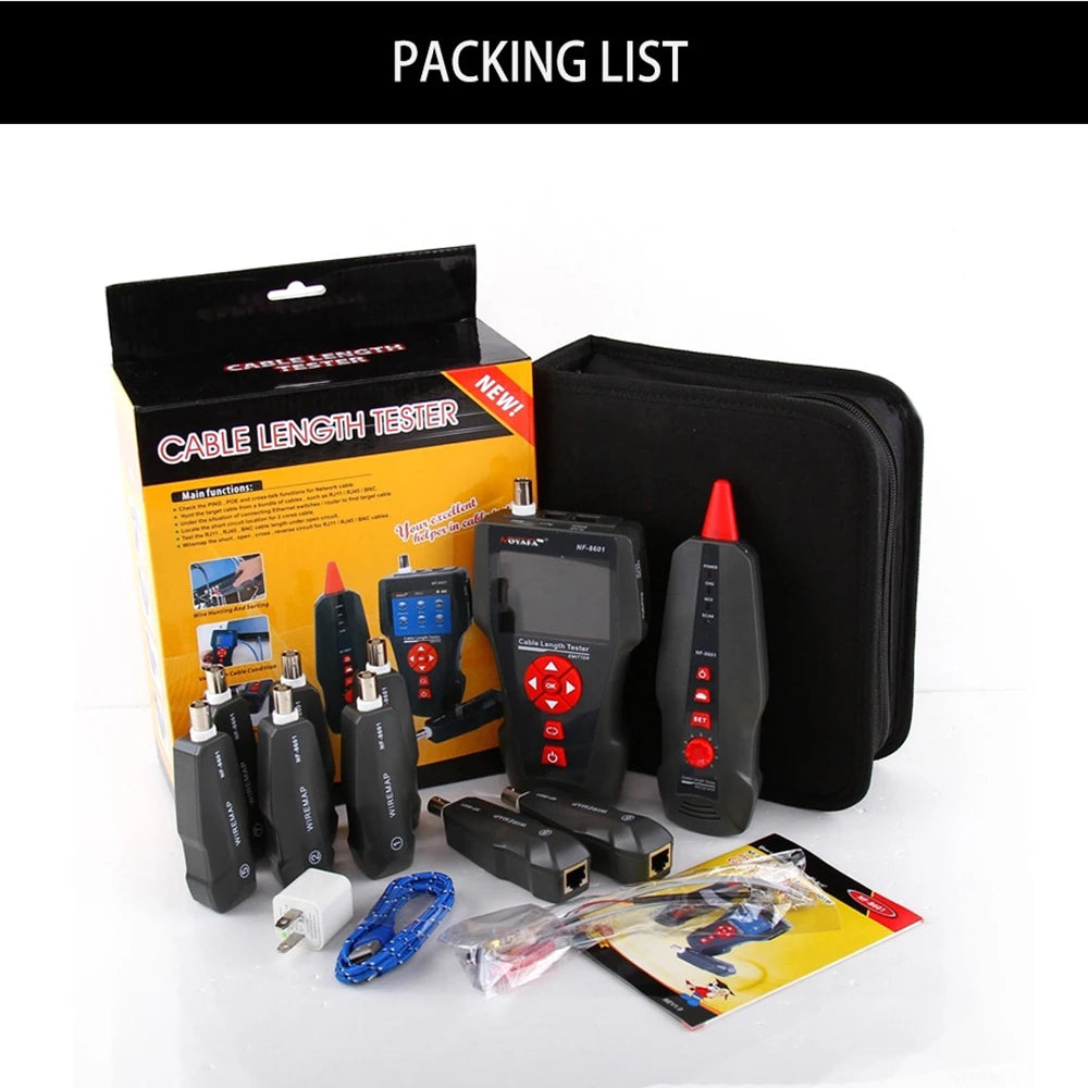 NOYAFA NF-8601W Network Cable Tester TDR Length Test Multipurpose Line Tracker With 8Pcs Remot Line Network Tracker