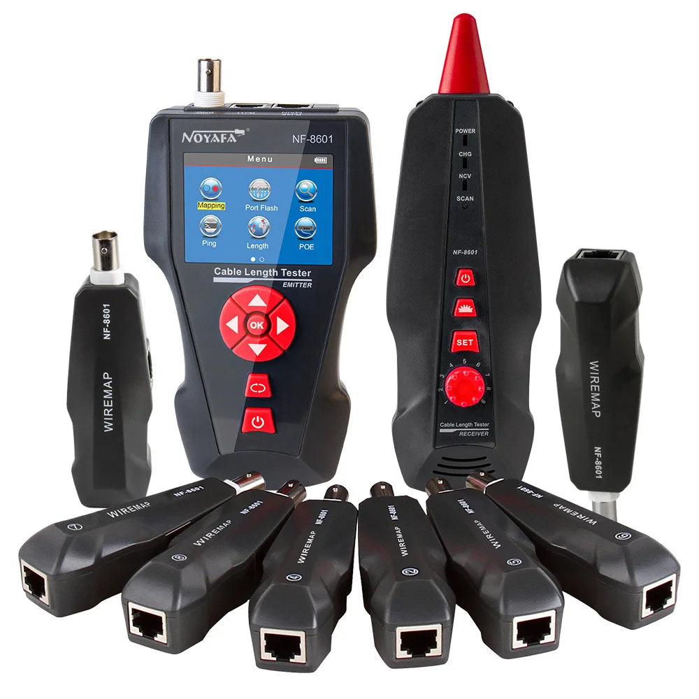 NOYAFA NF-8601W  Network Cable Tester TDR Length Test Multipurpose Line Tracker With 8Pcs Remot Line Network Tracker