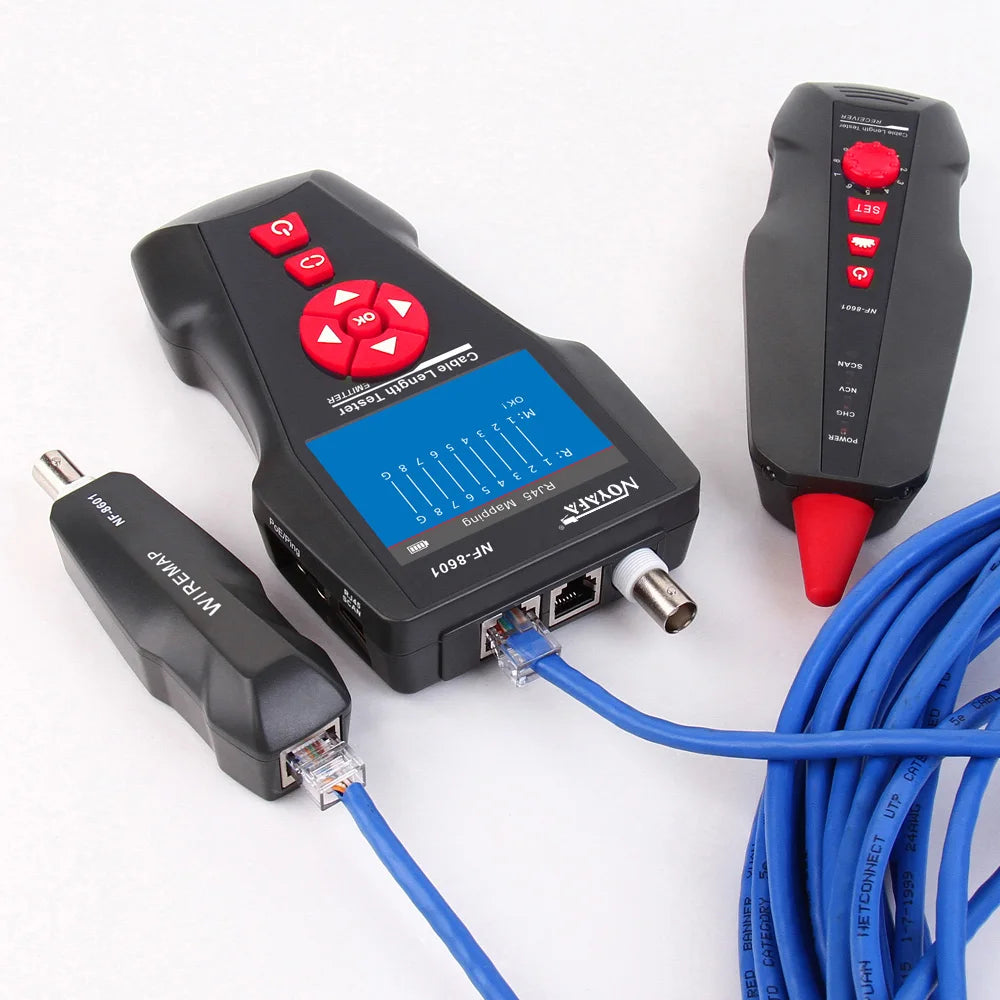 NOYAFA NF-8601W  Network Cable Tester TDR Length Test Multipurpose Line Tracker With 8Pcs Remot Line Network Tracker