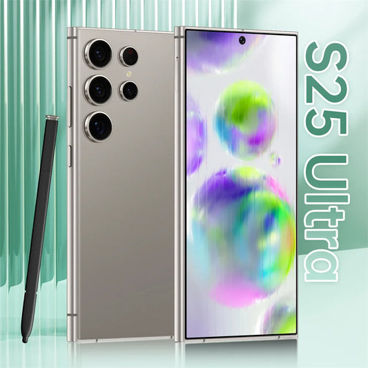 NEW S25 Ultra HOT 2025 Original 7.3inch Intelligent 5G Dual Card Dual Standby Android 14 System Global Version 7800mAh Battery