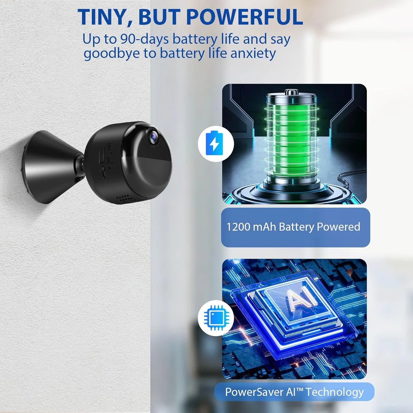 2.4G & 5G dual-band WIfi Mini Camera 1080P Wireless Small Cam for Home Security Auto Night Vision Magnetic Installation Cam