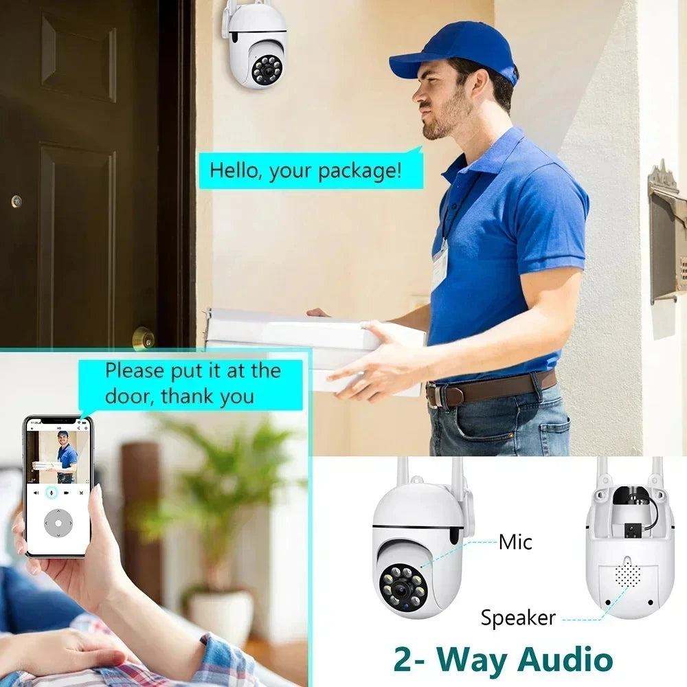 5MP WiFi Camera 2.4G Security Surveillance PTZ IR Night Vision Motion Detection Home Security Camera with 2 Antennas for Child
